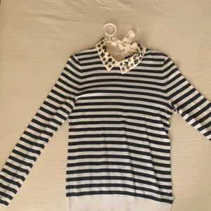 Anthropology-Moth sweater with beautiful stones